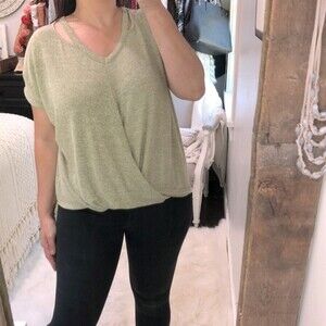She + Sky small oversized sage green hi low top